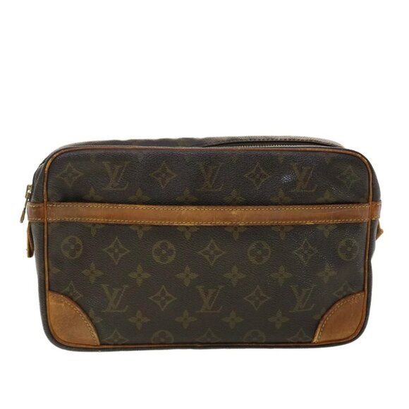 LOUIS VUITTON Monogram Compiegne 28 Clutch Bag M51845 LV Auth 40466 - Picture 12 of 16